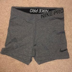 Grey Nike pro shorts